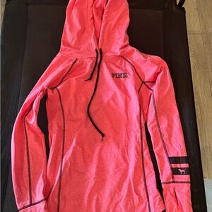 Victoria's Secret Pink Hoodie - Bright Pink with Black Accents